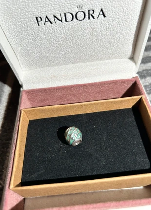 Pandora charm - silver with turquoise detail, brand: Pandora, condition: Very good, £8.00, £9.10 includes Buyer Protection