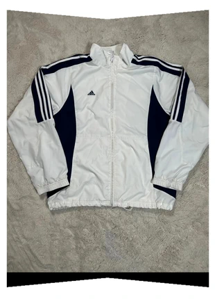 Tracksuit Vintage Adidas Blanc Bleu Marine, marca: adidas, estado: Muito bom, tamanho: XL, €29.50, €31.68 inclui Proteção do Comprador Pro