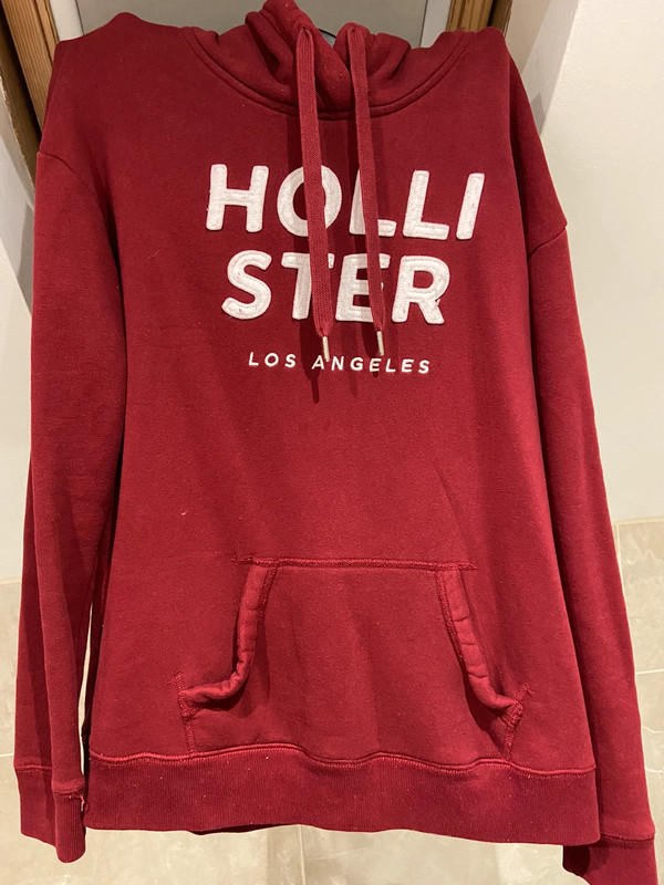 Hollister Los Angeles Red Pullover Hoodie Women Size Small