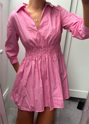 Pink long sleeved collar Zara mini dress, brand: Zara, condition: Very good, size: S / 36 / 8, €20.00, €21.70 includes Buyer Protection