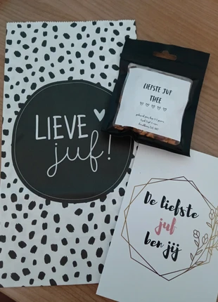 Cadeautje voor de juf - thee, marca: merkloos, estado: Novo sem etiquetas, €4.95, €5.90 inclui Proteção do Comprador Pro