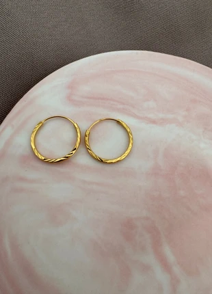 Créoles 14mm martelée en argent 925/1000 Dorée, brand: Argent, condition: Very good, €10.75, €11.99 includes Buyer Protection Pro