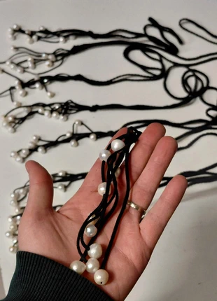 Partij lange zoetwater parel kettingen, staat: Nieuw met prijskaartje, € 15,00, € 16,45 inclusief Kopersbescherming