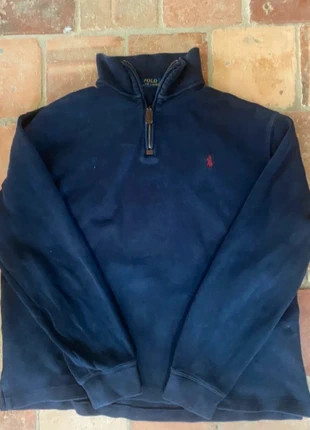 Half Zip 1/4 Zip Ralph Lauren Bleu Col Cammioneur Marine, marca: Ralph Lauren, estado: Muito bom, tamanho: M, €49.50, €52.68 inclui Proteção do Comprador