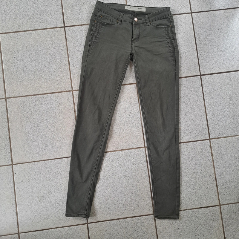 Dames broek. Grijs/groen 1