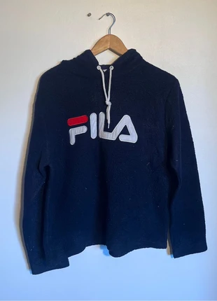 Polaire à capuche Fila bleu marine - L Homme, merk: FILA, staat: Heel goed, maat: L, € 10,00, € 11,20 inclusief Kopersbescherming