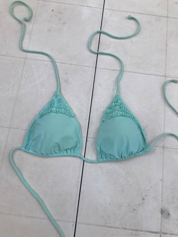 Haut de bikini bleu turquoise Etam 1