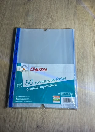 50 pochettes perforées, marque: Esquisse, état: Neuf avec étiquette, 1,00 €, 1,75 € Protection acheteurs incluse