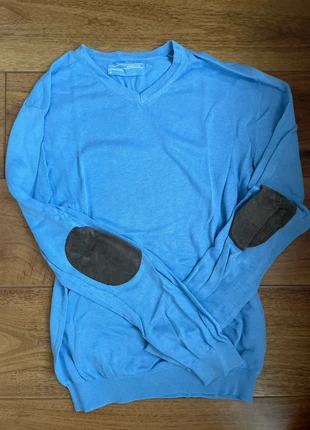 Celio Blue V-Neck Jumper - Size M, brand: Celio, condition: Very good, size: M, £8.00, £9.10 includes Buyer Protection