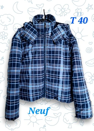 Doudoune capuche col montant blouson hiver femme 40 neuf 💙, marca: Rainbow, estado: Nuevo con etiquetas, tamaño: L / 40 / 12, 55,00 €, 58,45 € Protección al comprador incluida