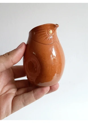 Zeldzaam 'uil' kannetje van keramiek - Gerardus Klinkenberg, Nederland, jaren '30, merk: Vintage Dressing, staat: Heel goed, € 12,00, € 13,30 inclusief Kopersbescherming