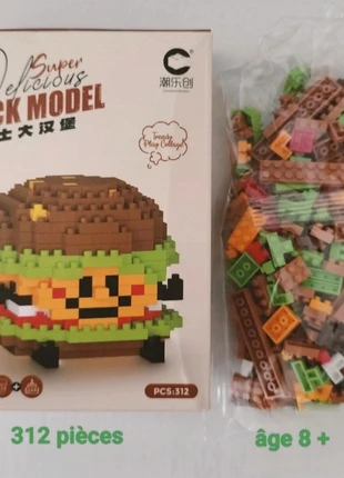 Mini blocs Hamburger 312 pièces, estado: Novo com etiquetas, tamanho: 8 anos / 128 cm, €5.00, €5.95 inclui Proteção do Comprador Pro