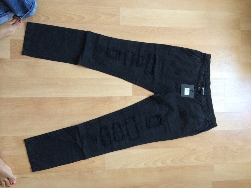 Pantalon noir/gris American rétro swaggi 4
