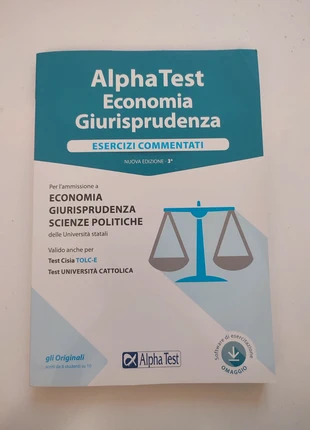 Alpha test, economia e giurisprudenza , staat: Als nieuw, € 5,00, € 5,95 inclusief Kopersbescherming