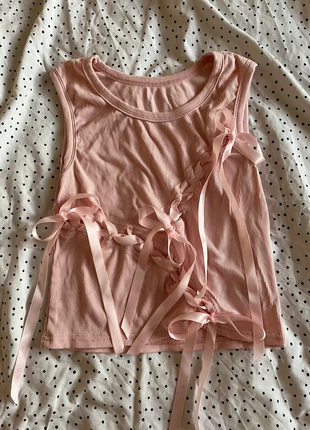 Light Pink Lace Up Vest, brand: COQUETTE, condition: New without tags, size: S / 8, £12.00, £13.30 includes Buyer Protection