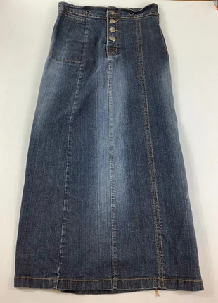 242DPR - Jupe longue jean lacets, 2000s, 36, marca: Vintage, estado: Muy bueno, tamaño: S / 36 / 8, 13,50 €, 14,88 € Protección al comprador Pro incluida