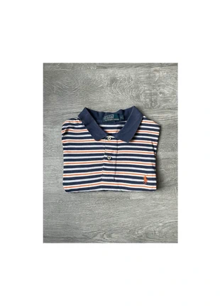 Polo Ralph Lauren L - Rayures bleu marine, blanches et orange - Logo brodé Orange - Neuf, marca: Ralph Lauren, estado: Nuevo sin etiquetas, tamaño: L, 23,00 €, 24,85 € Protección al comprador incluida