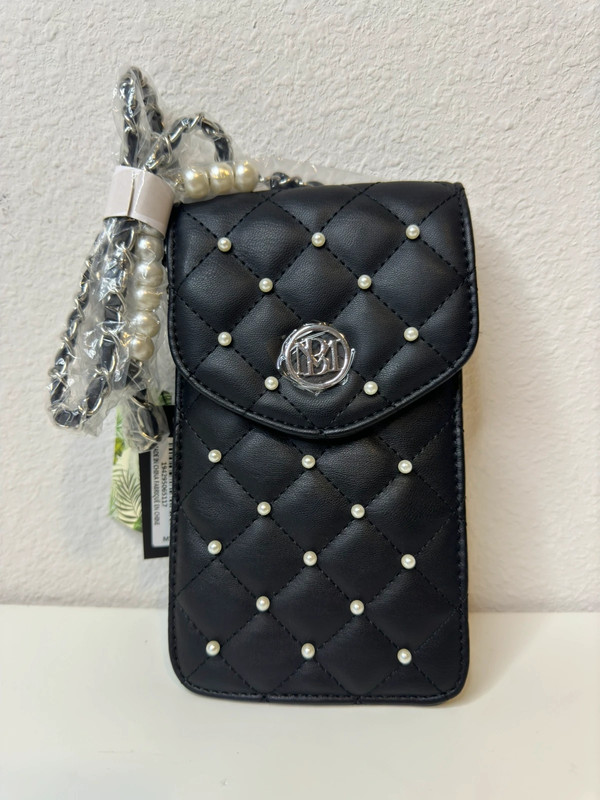 Brand New - Valentino Orlandi Phone Case - Black and Pearls 1