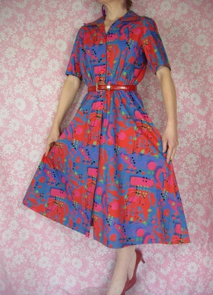 robe vintage pin up style années 50 à motifs en coton, merk: Vintage Dressing, staat: Heel goed, maat: M / 38 / 10, € 59,00, € 62,65 inclusief Kopersbescherming Pro