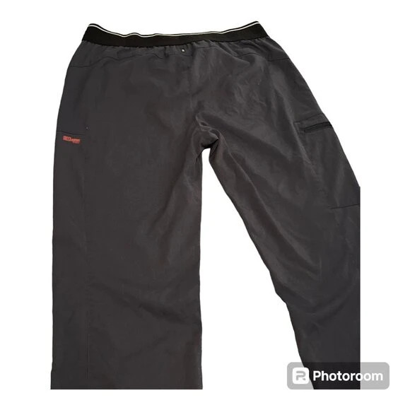 Grey's Anatomy Grey Spandex Stretch 3-Pocket Elastic Scrub Pants Size Large 4