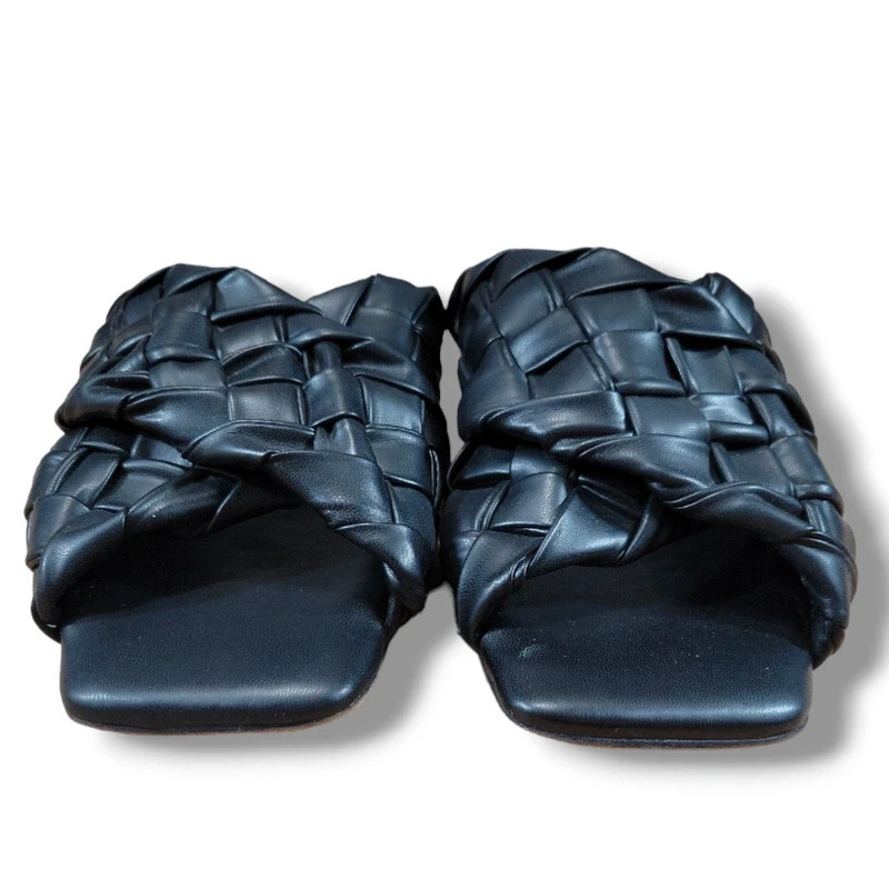 Vince Camuto Shoes Size 6M Womens Vince Camuto Anella Sandals Slides Woven Black 3