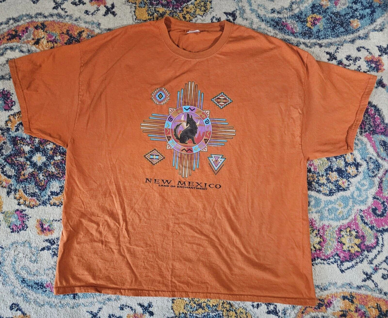 New Mexico Land Of Enchantment Tourist Shirt Orange Size 3xl 1