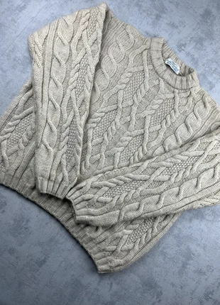 Pull vintage en laine Aran beige crème torsadé fait main / Aran wool knitwear - XL, brand: Vintage Dressing, condition: Very good, size: XL / 42 / 14, €49.00, €52.15 includes Buyer Protection