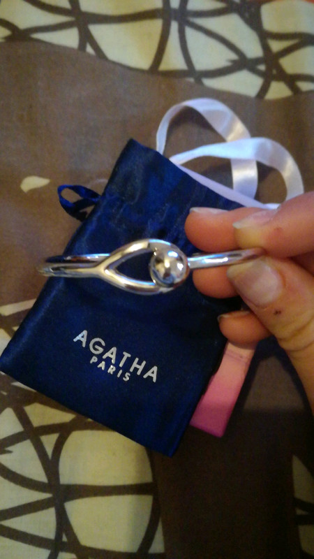 Bracelet jonc en argent Agatha 2