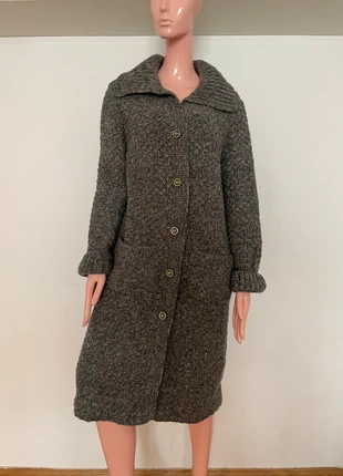 Vintage Grey Knit Wool Coat, marque: Vintage, état: Très bon état, taille: L / 40 / 12, 28,99 €, 31,14 € Protection acheteurs incluse