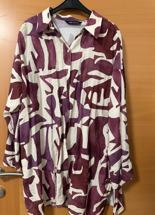 LC Waikiki Modest Bluse 46 – Lila Creme Oversized Hemdbluse, marque: LC Waikiki, état: Très bon état, taille: XXXL / 46 / 18, 6,00 €, 7,00 € Protection acheteurs incluse