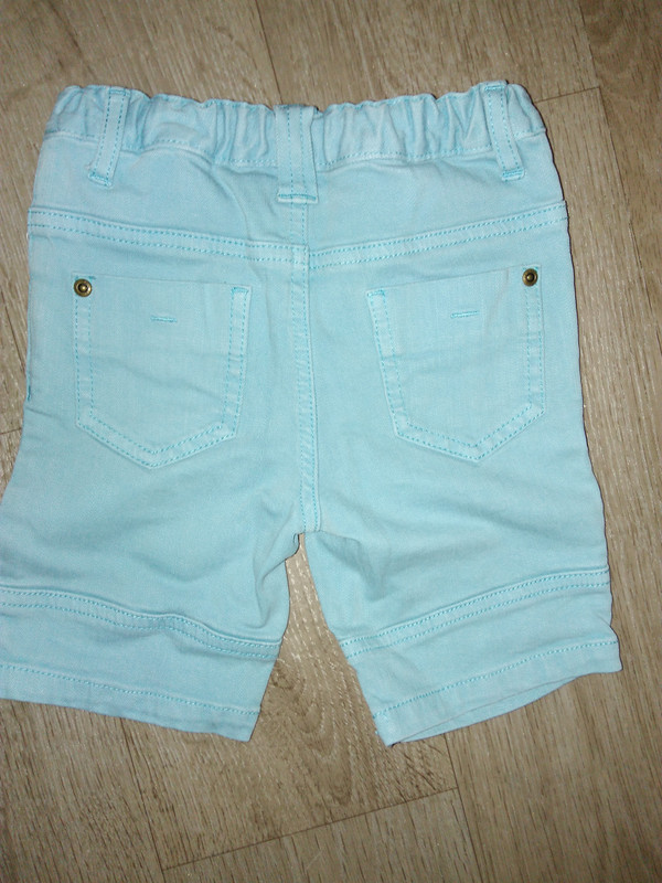 Short jean bleu turquoise 5