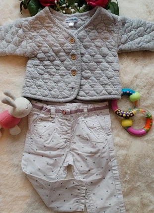 Ensemble Bébé Vertbaudet 3 mois- Gilet Matelassé & Pantalon Cœurs 🤍, brand: Vertbaudet, condizioni: Ottime, taglia: 3-6 mesi / 62 cm, €13.00, €14.35 include la Protezione acquisti