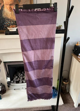 2 x 90x30 Cushion Cover Paulette Striped Velour In Mulberry Purple & Cobblestone Cream, brand: Paoletti, condition: New, size: Other, £10.00, £11.20 includes Buyer Protection