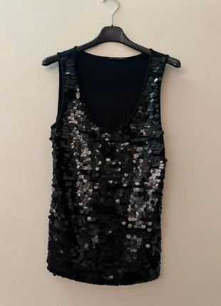 Y2K Black Sequin Camisole, marca: Vintage Dressing, estado: Bueno, tamaño: M / 38 / 10, 3,50 €, 4,38 € Protección al comprador incluida