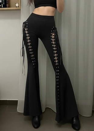 Pantalon Gothique Noir avec Design Original, marque: Unique, état: Très bon état, taille: M / 38 / 10, 45,42 €, 48,39 € Protection acheteurs (Pro) incluse