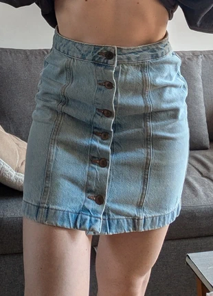 Jupe en jean avec boutons, marca: New Look, estado: Muito bom, tamanho: S / 36 / 8, €8.00, €9.10 inclui Proteção do Comprador