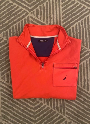 Pull Demi-Zip rouge Nautica-taille L- Très Bon État, brand: Nautica, condition: Very good, size: L, €8.00, €9.10 includes Buyer Protection