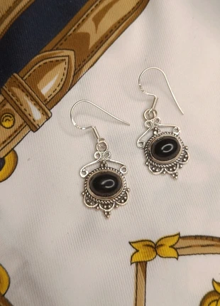 Orecchini argento con pietre onice, marque: Argento, état: Très bon état, 30,00 €, 32,20 € Protection acheteurs incluse