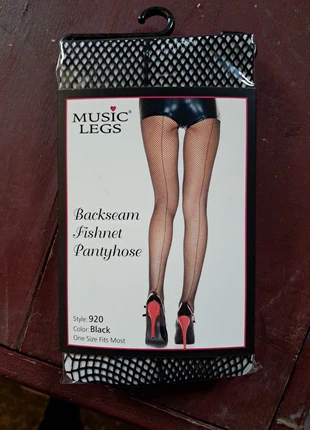 Fishnets with backseam, one size, marca: Music Legs, estado: Nuevo con etiquetas, tamaño: Talla única, 5,00 €, 5,95 € Protección al comprador incluida