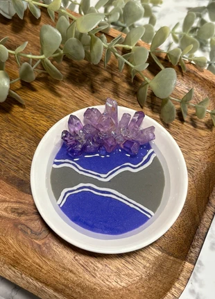 Geode inspired ring/jewelry dish | birthday, anniversary, wedding gift, brand: Handmade, condition: New with tags, £11.60, £12.88 includes Buyer Protection