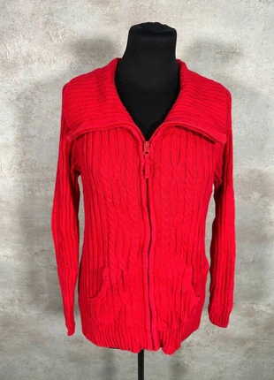 Pull Maille Torsadée Cable Knit Vintage St John's Bay rouge texturé taille M, brand: Vintage Dressing, condition: Very good, size: M / 38 / 10, €15.00, €16.45 includes Buyer Protection Pro