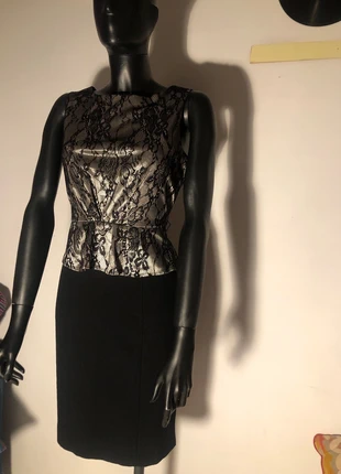 Orsay_Abito elegante in viscosa, con pizzo_Tg M_misure in foto, marque: ORSAY, état: Très bon état, taille: M / 38 / 10, 19,50 €, 21,18 € Protection acheteurs incluse