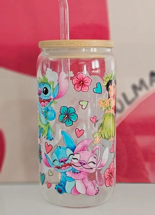 Verre personnalisé + paille stitch fleur, merk: Fait Main, staat: Nieuw zonder prijskaartje, € 15,00, € 16,45 inclusief Kopersbescherming
