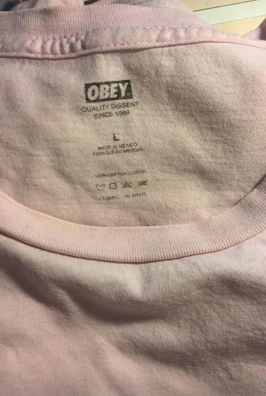T-shirt OBEY rose Clair  3