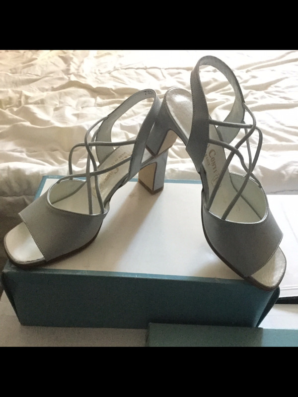 Sandales grises cuir neuves Carla Conti T36 #sandales #grise#brides#cuir 4