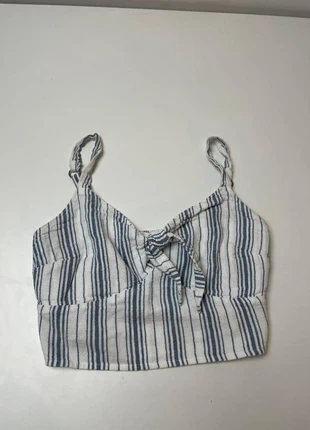 Top court Hollister – Taille M – Rayures Bleu, marque: Hollister, état: Très bon état, taille: M / 38 / 10, 5,00 €, 5,95 € Protection acheteurs incluse