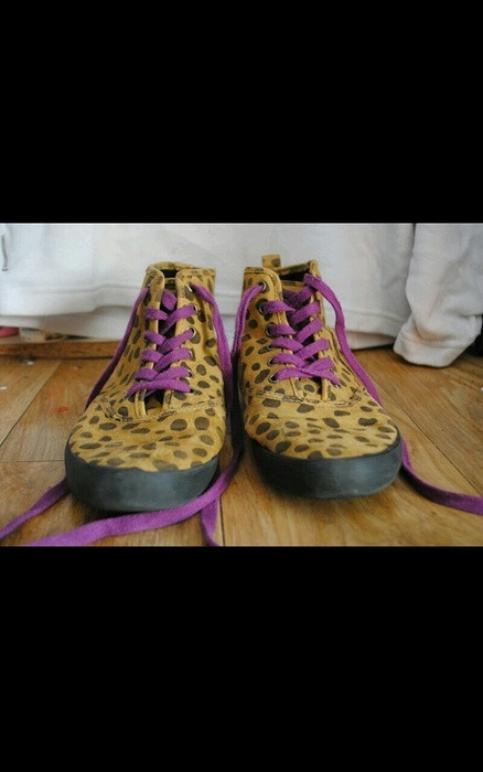 Basket cheetah à lacets violets 2