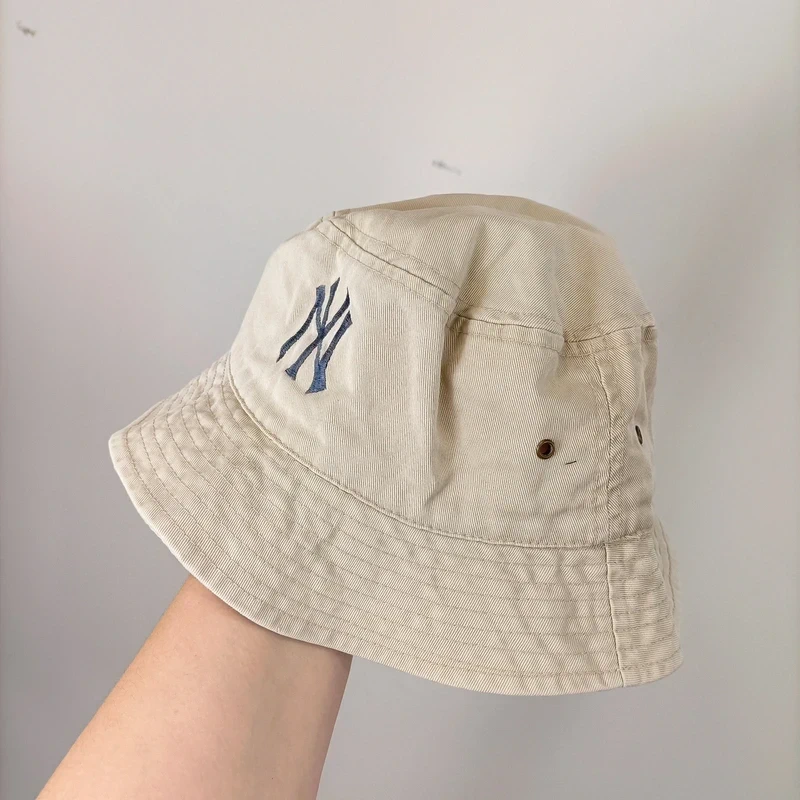 Bob beige logo NY style Yankees Lucent, 100 % coton, taille unique adulte T010 - photo numéro 2