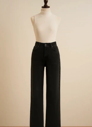 Jean noir taille haute coupe droite - Bershka, brand: Bershka, condition: Very good, size: M / 38 / 10, €14.00, €15.40 includes Buyer Protection