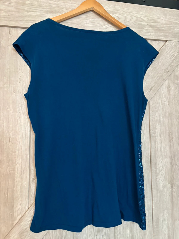 Cobalt blue sequined tank top 2